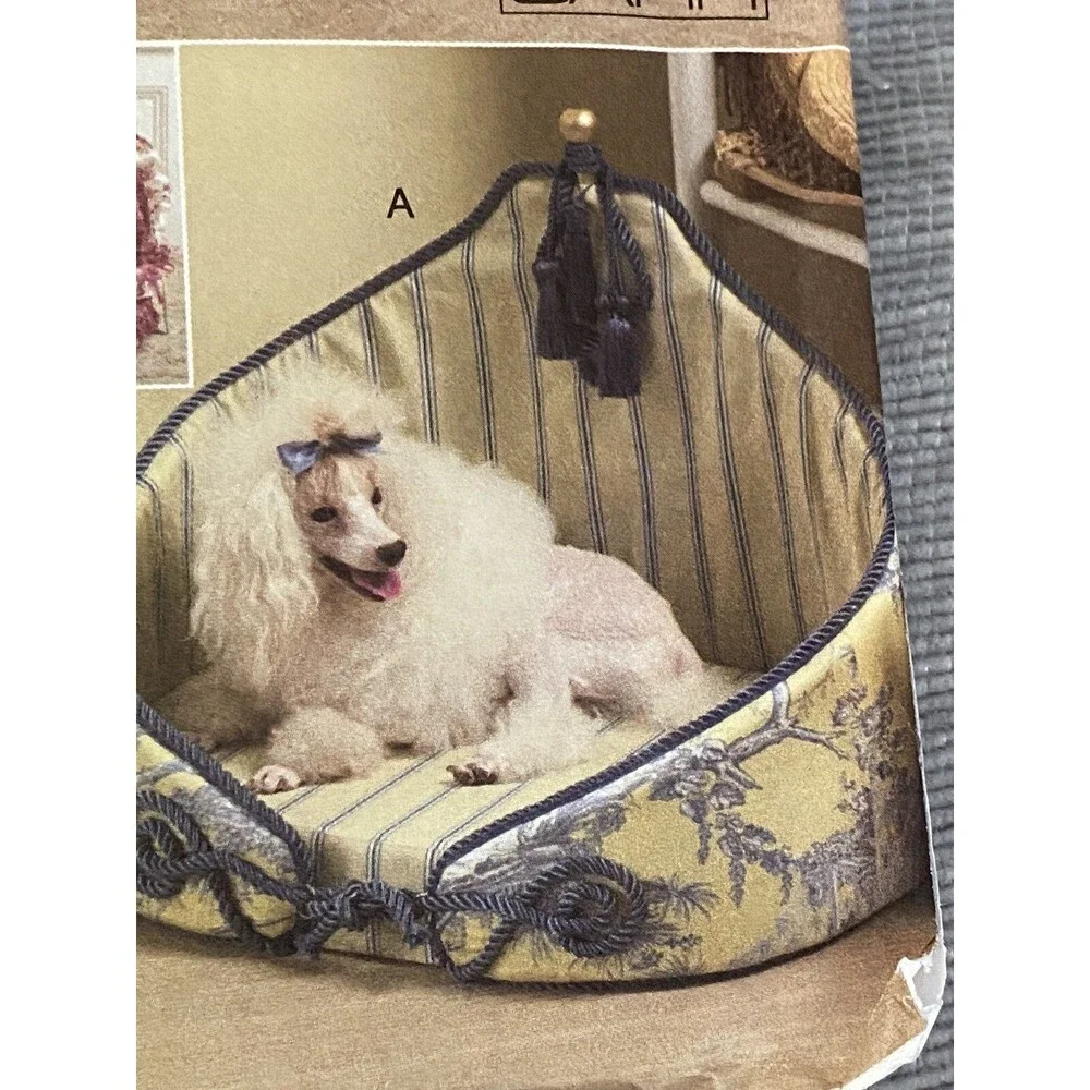 Poodle Dog Bed Patterns NIP Uncut Patterns With instructions Vogue V8217